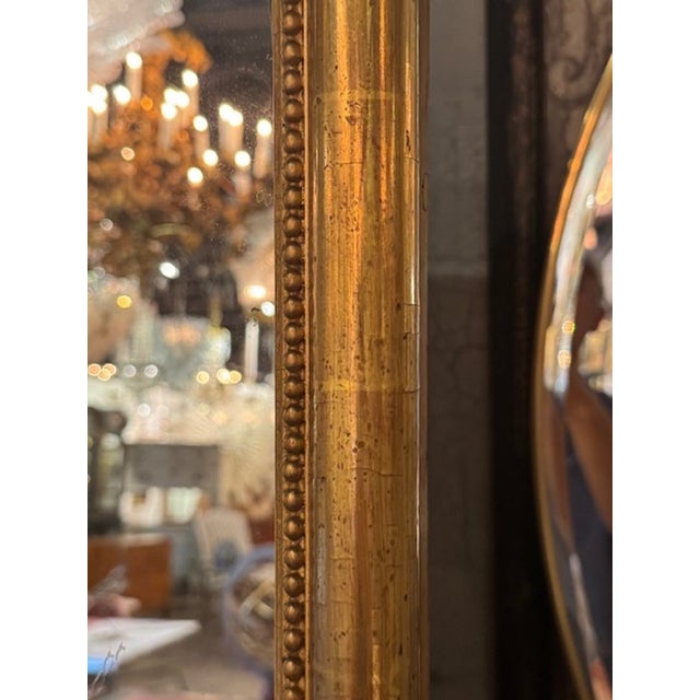 19th Century 19th C. French Transitional Giltwood Mirror For Sale - Image 5 of 6