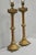 Antique English Renaissance Gothic Patinated Brass Candlestick Table Lamps Pair For Sale - Image 12 of 12