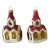 1990s Vintage Christmas European Glass Church Ornaments- Set of 2 For Sale
