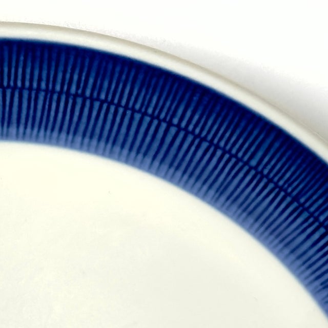 Mid-Century Modern Scandinavian Stoneware "Koka Blå" Side Plates by Hertha Bengtson for Rörstrand - Set of 6 For Sale In Miami - Image 6 of 8