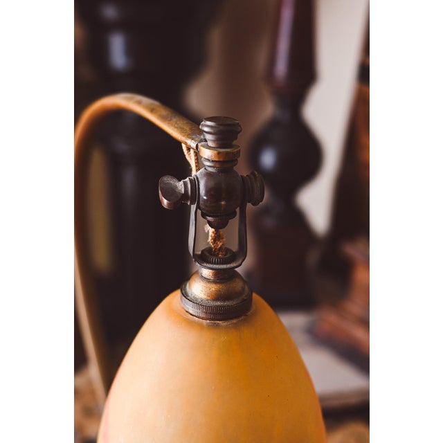 1920s Vintage Brass Table Lamp from Verrerie Dart Degué, 1920s For Sale - Image 5 of 6