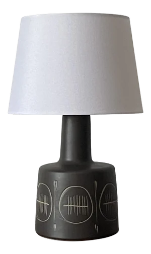 Vintage 1960s Martz Ceramic Black Lamp by Jane and Gordon Martz