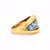 Yellow Vintage 1980 Dome Ring, 18-Carat Gold, Natural Sapphires (4 Carats Total), Size 6.25 For Sale - Image 8 of 9