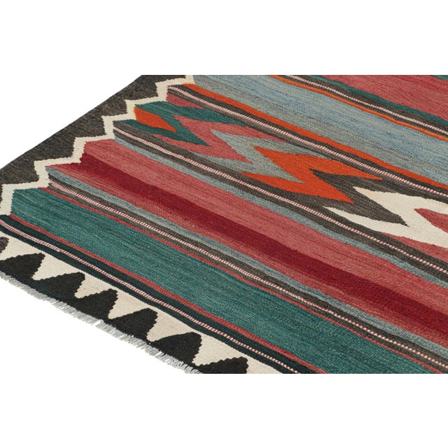 Vintage Bidjar Persian Kilim in Polychromatic Geometric Patterns by Rug & Kilim For Sale In New York - Image 6 of 7