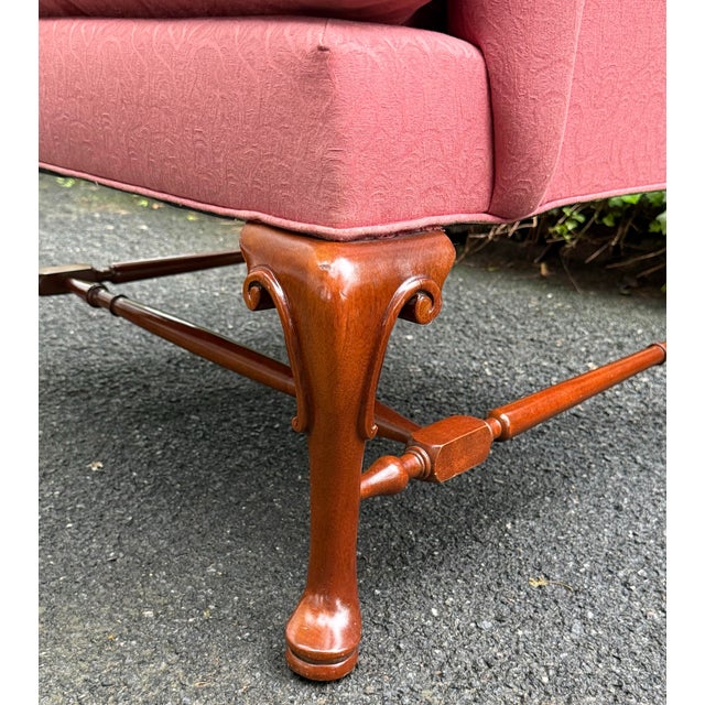 Hickory Furniture Vintage Hickory Chair Queen Anne Wingchair *For Reupholstery” For Sale - Image 4 of 8