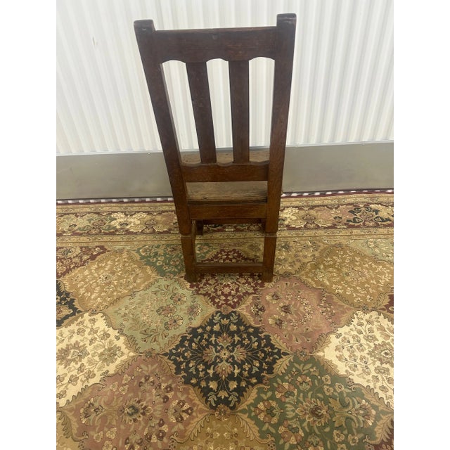 Wood 1920s Antique Farm Wooden Chair For Sale - Image 7 of 7