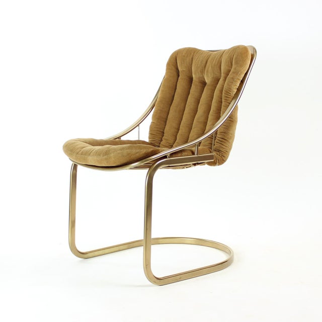 Vintage Italian Metal Chair in Gold, Italy, 1970s For Sale - Image 12 of 14
