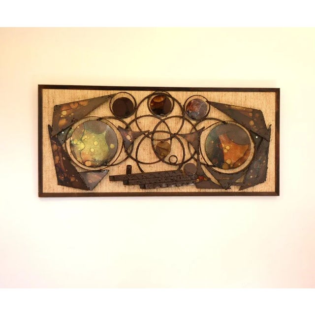 Brutalist Metal Wall Sculpture by Henrik Horst, 1960s For Sale - Image 4 of 6