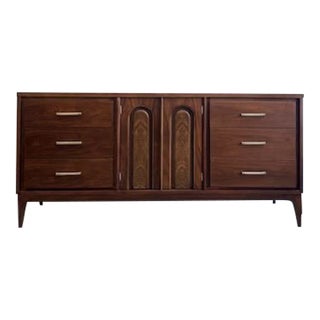 1960's Walnut and Burl Dresser For Sale