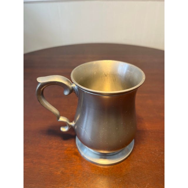 English Vintage Pewter Crown & Rose Tankard . For Sale - Image 3 of 6