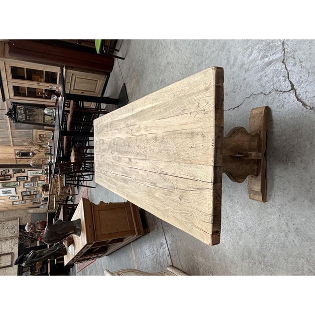 Monastery‑Style Table with Benches, Set of 3 For Sale - Image 9 of 14