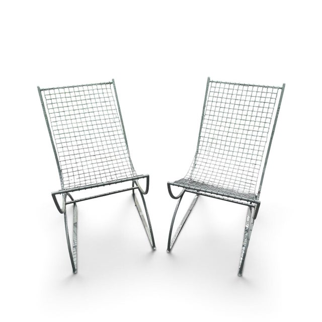 1930s 1930s French Wire Mesh Garden Chairs - A Pair For Sale - Image 5 of 15