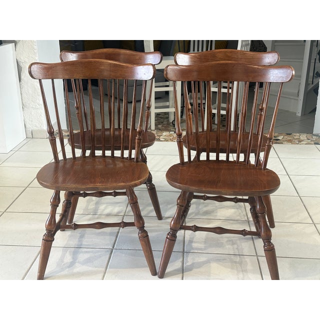Windsor Chairs by Nichols & Stones, American, 1960, Set of 4 For Sale - Image 16 of 18