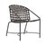 Brown Jordan Kantan Aluminum Vinyl Arm Chair, Textured Pewter frame with Coffee fabric For Sale - Image 12 of 12
