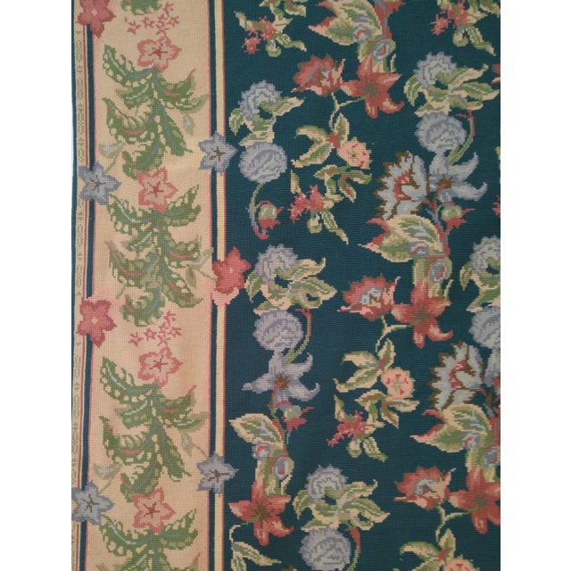 French 1970s Traditional Needle Point Rug , 5'9 X 8'9 For Sale - Image 3 of 4