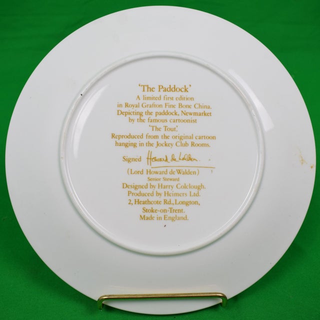 Sz: 8 1/2"D A Limited First Edition in Royal Grafton Fine Bone China By the famous cartoonist 'The Tout' Reproduced from...