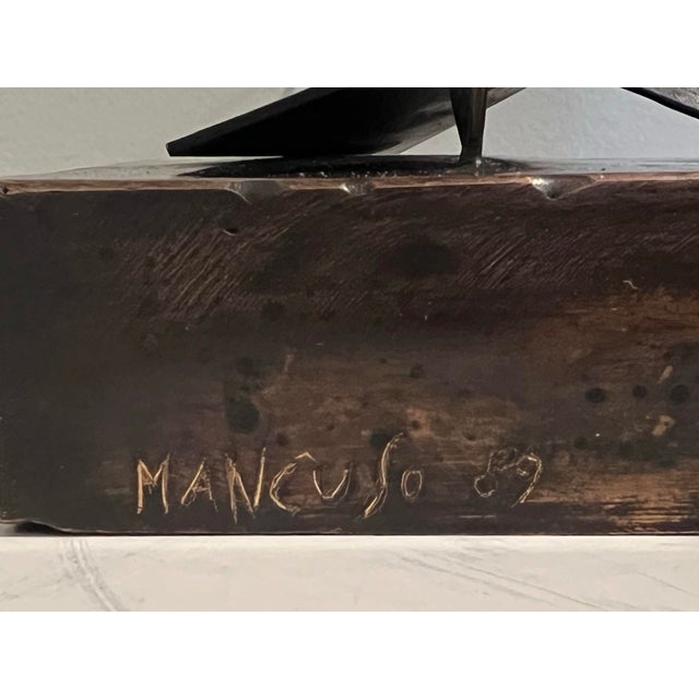 1980s, Marcello Mancuso (1965-), Postmodern, Bronze Abstract Geometric Sculpture, Signed, Dated For Sale In Portland, ME - Image 6 of 6