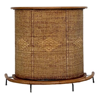 Vintage Diamond Weave Dry Bar For Sale