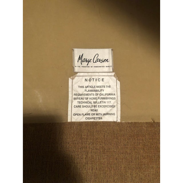 Marge Carson Lizette Sofa With Leather Roll Pillows Chairish