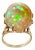 12 Carat Oval Shape Ethiopian Opal Cocktail Ring 14 Karat Yellow Gold For Sale