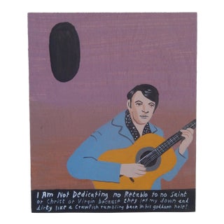 Javier Mayoral Folk Art Original Acrylic Painting For Sale