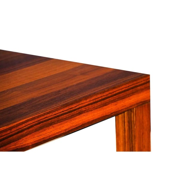 1960s Dyrlund of Denmark Mid Century Danish Parsons Tri-Wood Dining Table For Sale - Image 9 of 12