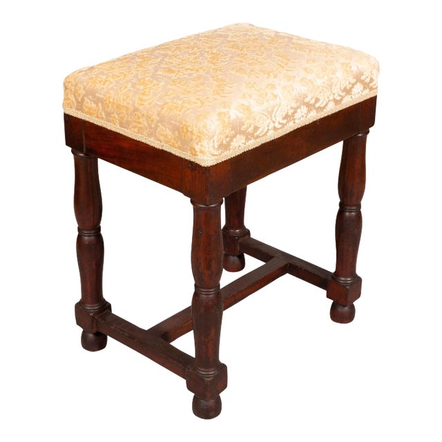 Charles X Walnut Stool For Sale