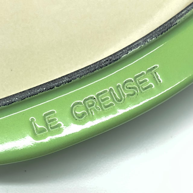 Apple-Shaped Green Enamel Baking Dish by Le Creuset For Sale - Image 9 of 10