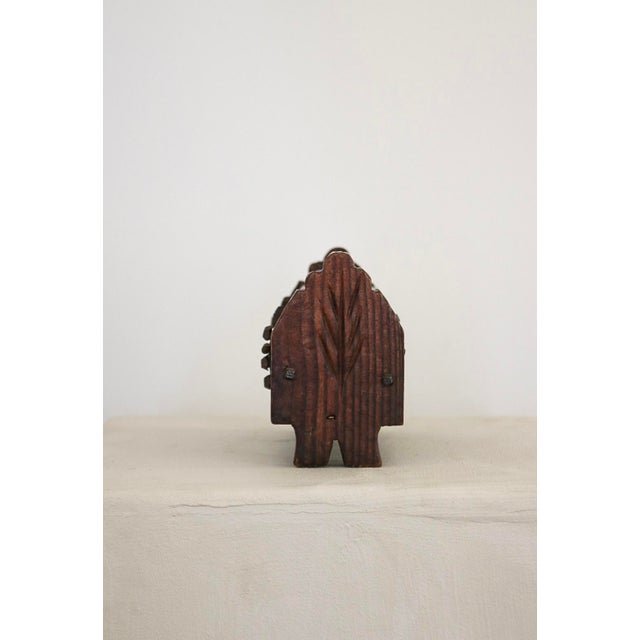 Late 20th Century Vintage Hinged Carved Wood Box For Sale - Image 5 of 7