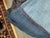 Textile Nautical Two Toned Denim Lounge Bean Bag Chair For Sale - Image 7 of 12