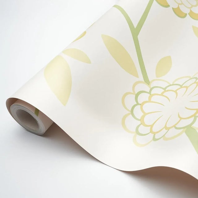 Schumacher Sample - Schumacher x Neisha Crosland Bird Tree Wallpaper in Mimosa For Sale - Image 4 of 5