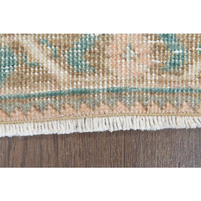 Traditional 1970s Vintage Persian Handmade Wool Cotton Orange Area Rug For Sale - Image 3 of 11