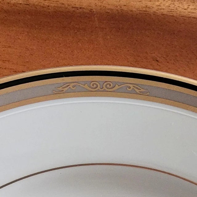 Art Deco 1990s Mikasa "Ebony Circle" Small Plate For Sale - Image 3 of 6