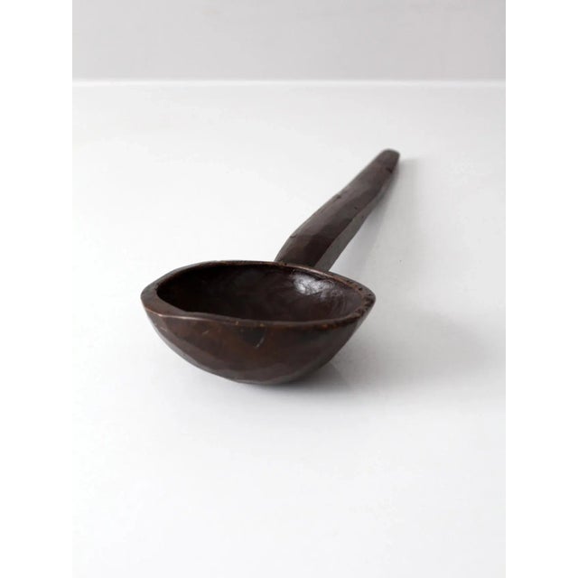 Early 20th Century Primitive Hand-Carved Wooden Spoon For Sale - Image 5 of 10