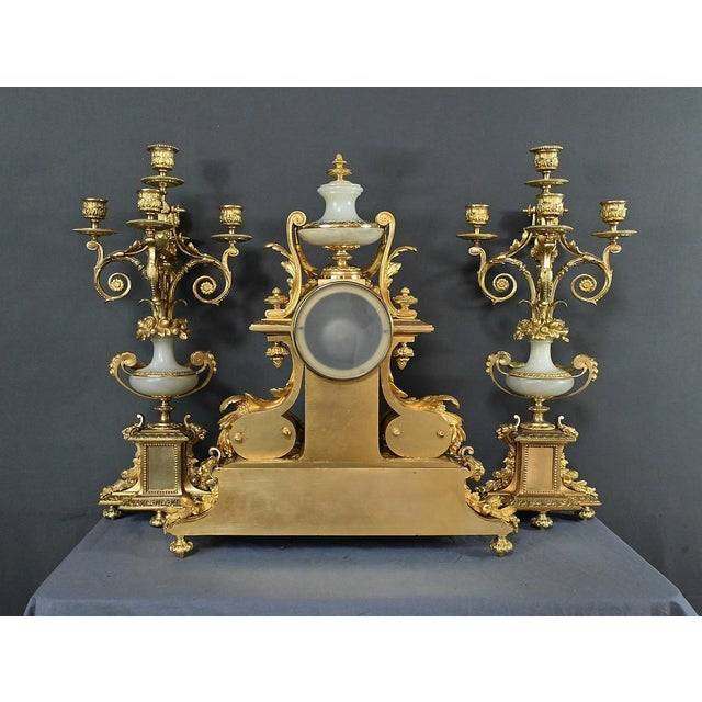 Gilt Bronze Fireplace Trim, Set of 3 For Sale - Image 13 of 18