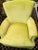 Textile Chartreuse Custom Designer Upholstered Armchair & Ottoman Set of 3 For Sale - Image 7 of 8
