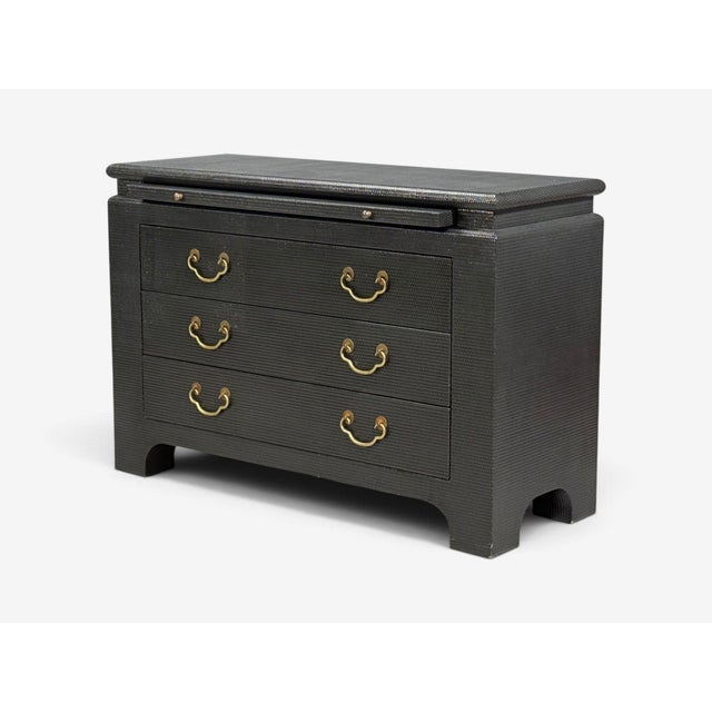 Wood Harrison Van-Horn, Commodes, Lacquered Wood, Brass, Usa, 1980s For Sale - Image 7 of 14