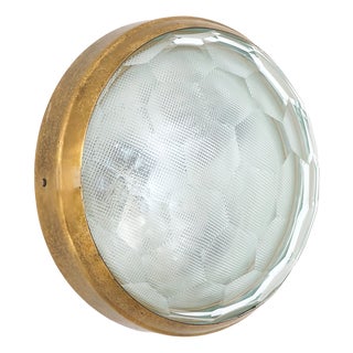 Faceted Glass Ceiling Lamp by Gino Paroldo for Dino Dei, 1960s For Sale