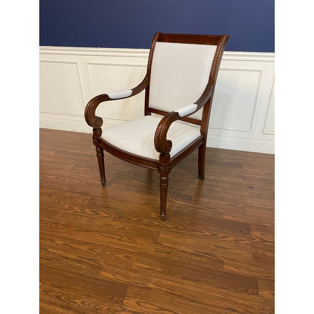 2020s Set of Eight Newport Dining Chairs With Base Muslin Fabric - Showroom Samples For Sale - Image 5 of 18