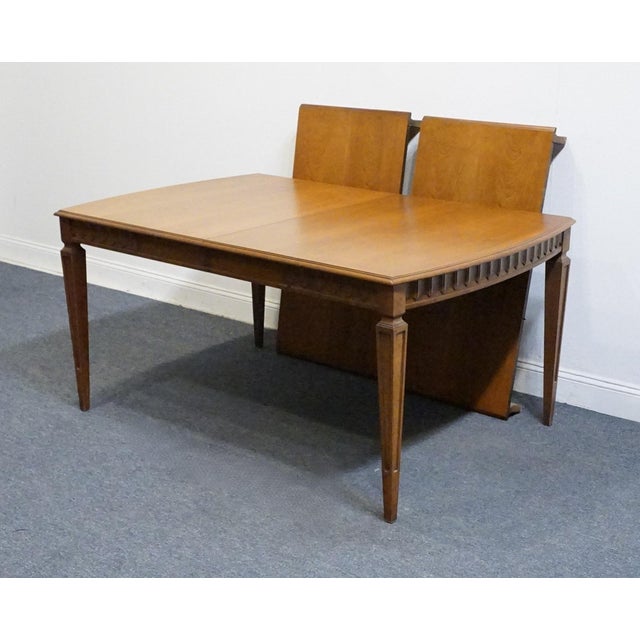 Brown Heritage Furniture Solid Pecan Italian Neoclassical Tuscan Style 108" Dining Table 3857 For Sale - Image 8 of 10