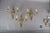 Gold French Brass Wall Sconces with Diamond Backplates, 1960s, Set of 3 For Sale - Image 8 of 18