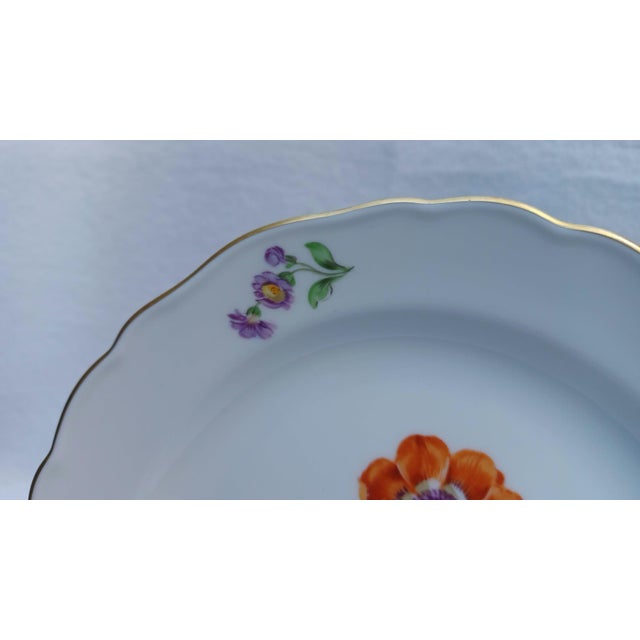 1970s Vintage Porcelain Coffee Tea Trio in Red Anemone from Meissen, 1970s, Set of 3 For Sale - Image 5 of 16