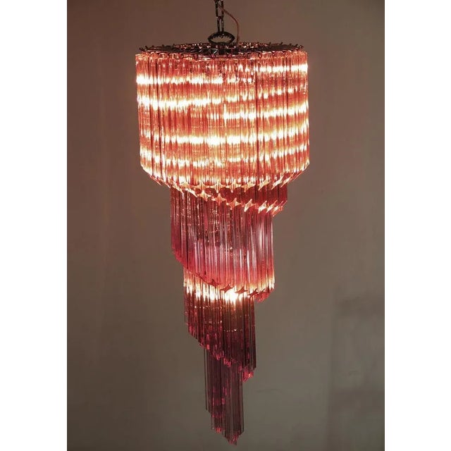 Metal Murano Glass Chandeliers, Set of 2 For Sale - Image 7 of 12