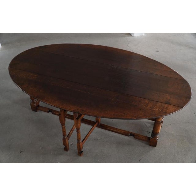 Large Mid-Century French Modern Gateleg Dining or Console Table, 1940s For Sale - Image 18 of 18