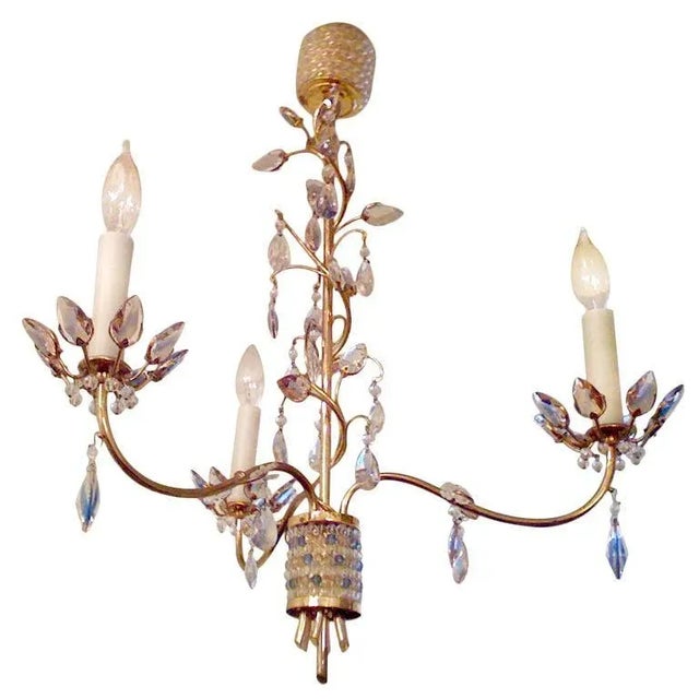 Jl Lobmeyr Colored Crystal Chandelier For Sale - Image 11 of 11