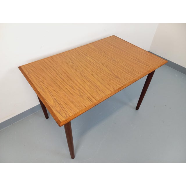 Vintage Scandinavian Style Rectangular Dining Table in Teak and Melamine, 1960s For Sale - Image 9 of 18