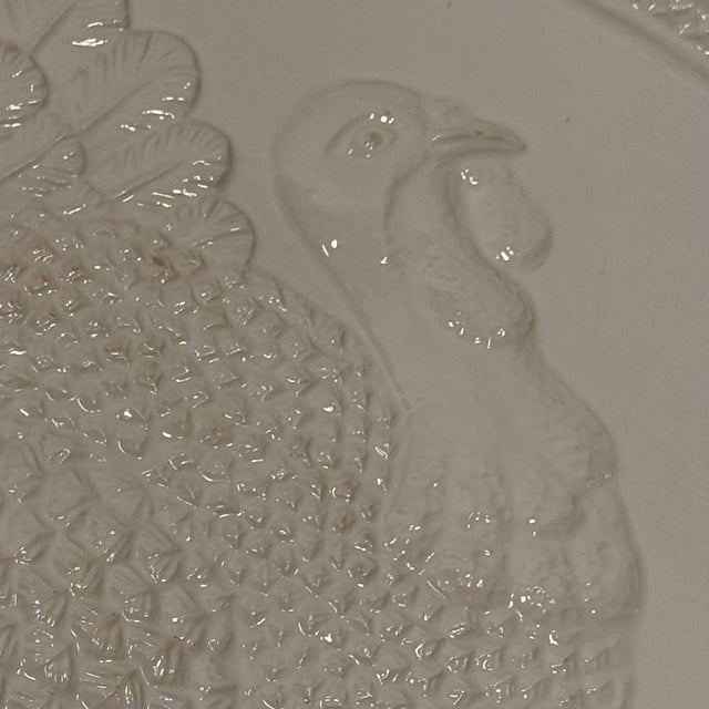 American Vintage Portuguese Majolica Turkey Platter A. Santos For Sale - Image 3 of 11