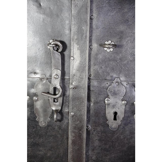 Antique Iron Clad Double Doors, 1800s For Sale - Image 18 of 18