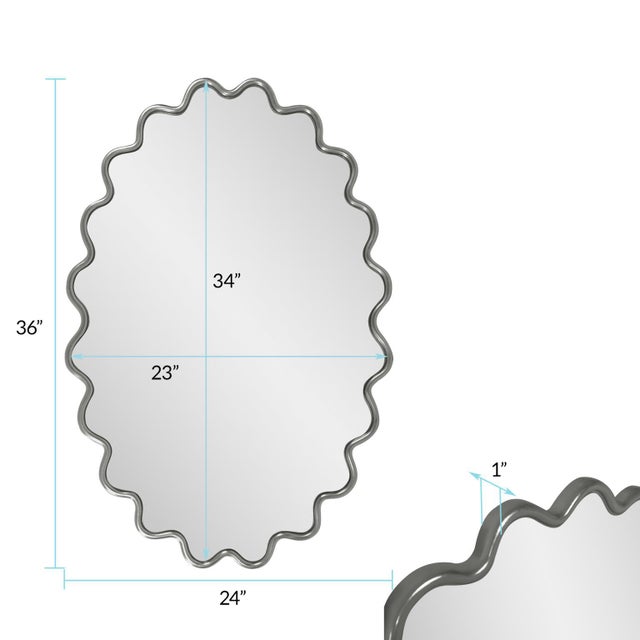 Cloud Mirror Charcoal For Sale - Image 9 of 11