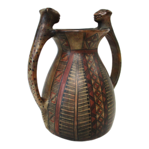 Colombian Pottery Cat / Feline Vase